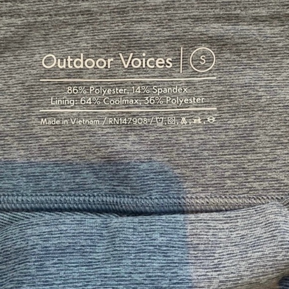 Outdoor Voices Lake/Dove/Ash Dipped Leggings Size Small - Picture 5 of 6